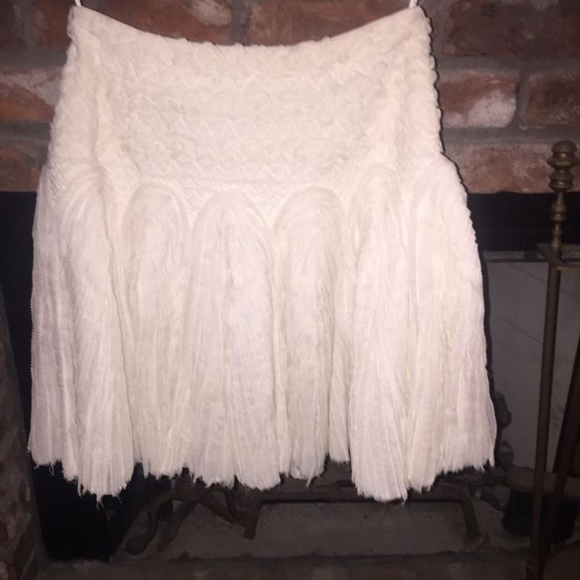 Vintage Hervé Leger Off White/White Ruffled Chiffon - Picture 2 of 9